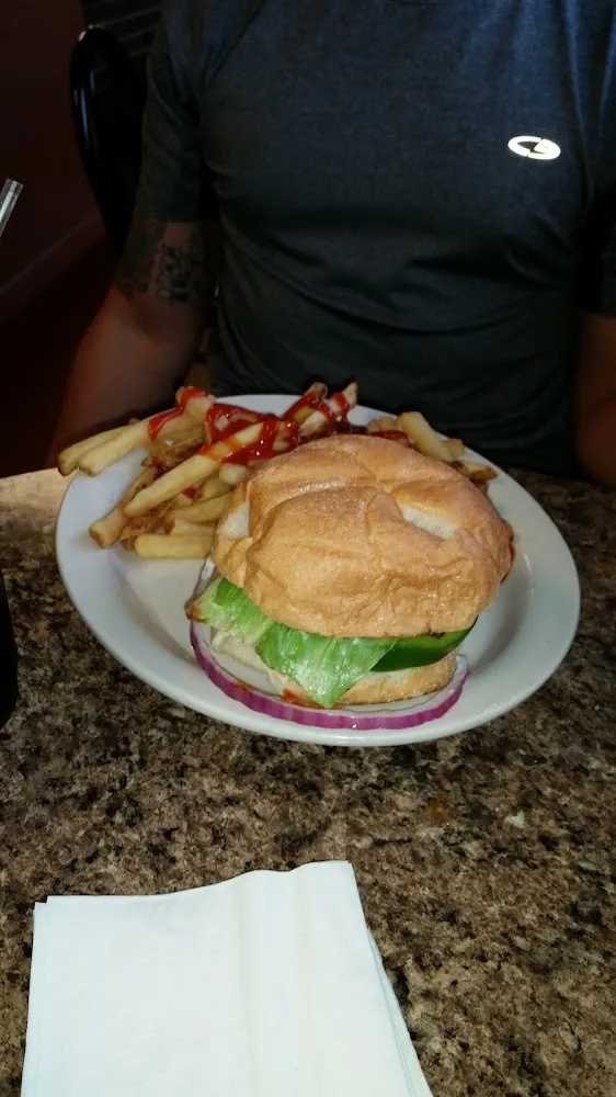Cheese Burger and Fries