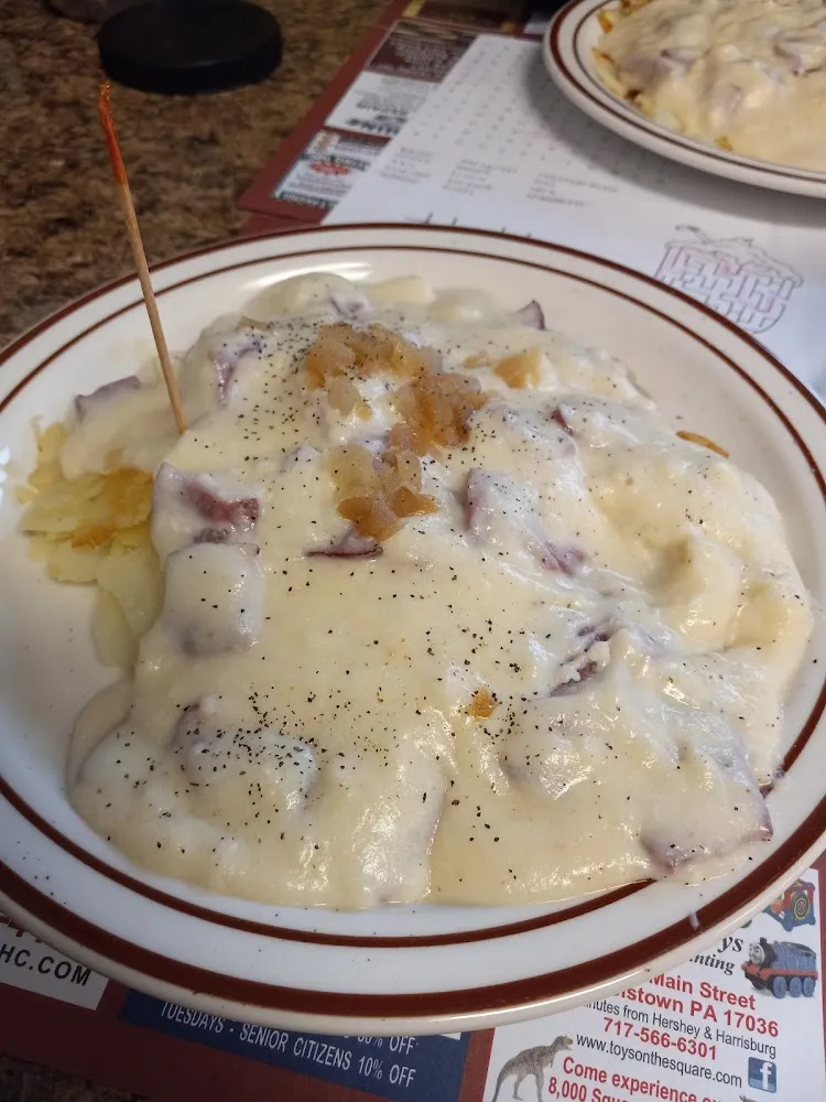 Creamed Chipped Beef over Home Fries